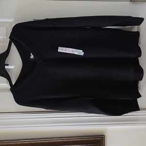 SO BRAND WOMENS JUNIOR SIZE BLACK RIBBED TUNIC TOP SIZE XS